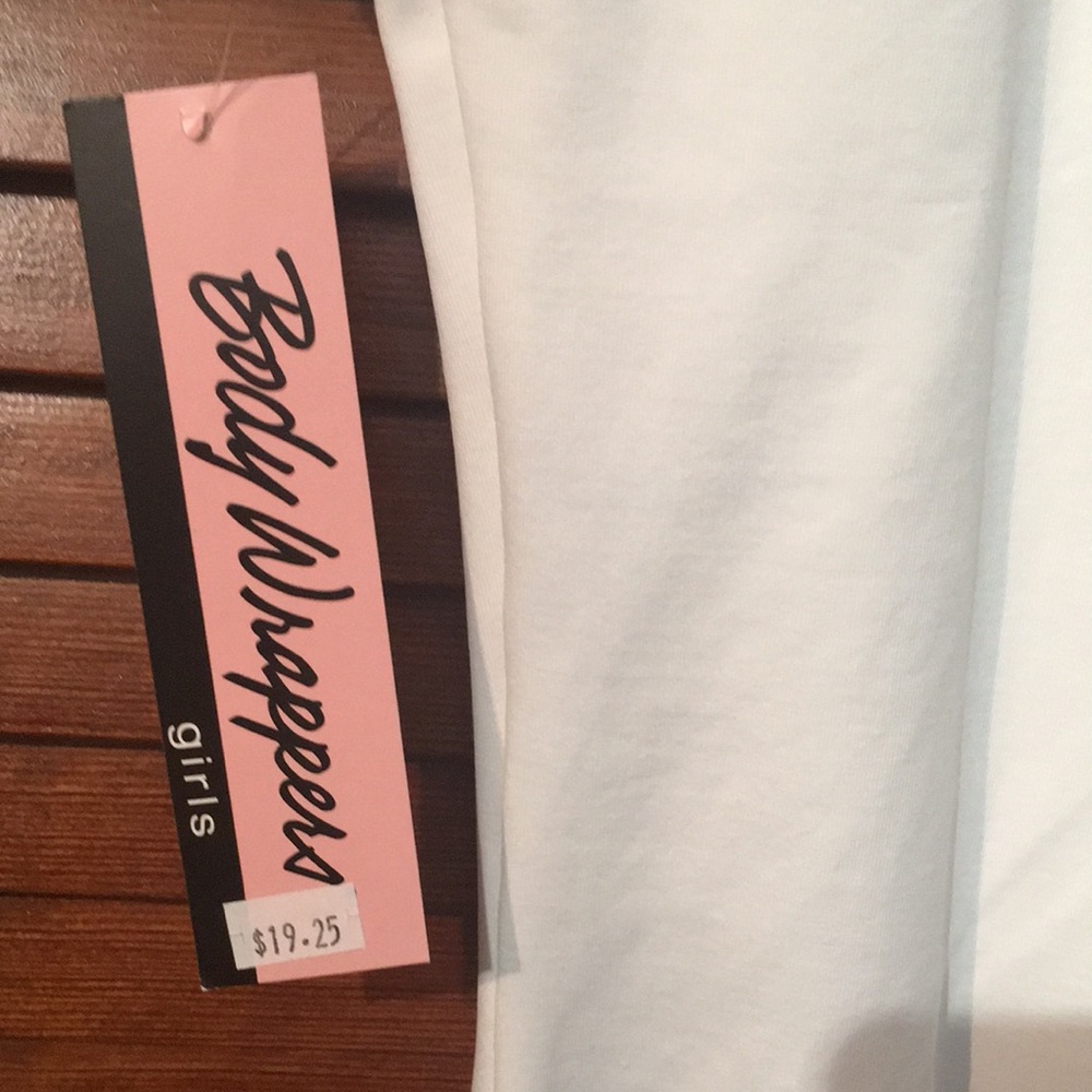 Leotard White Short Sleeve Body Wrappers Size Girls 12-14 NWT - Picture 3 of 4